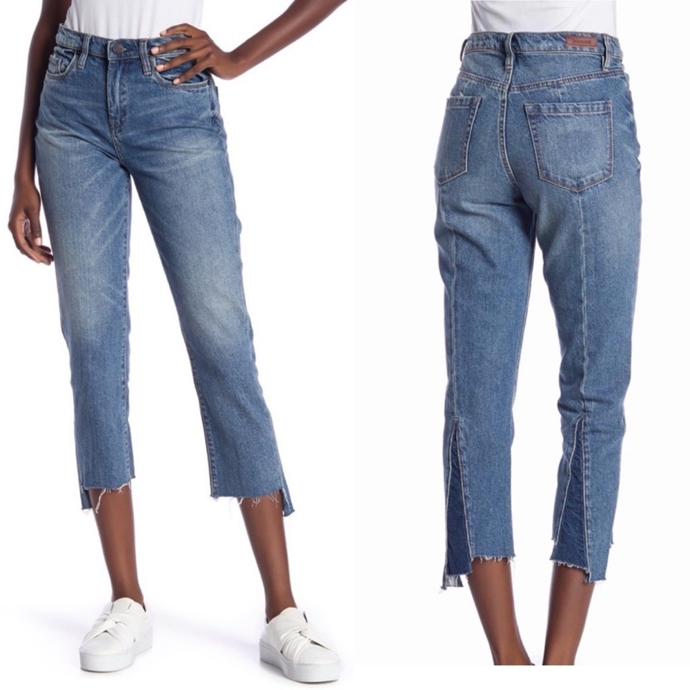 NWT Blank NYC stagger hem crop jeans